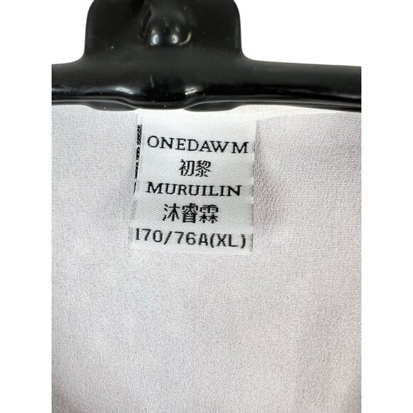 Purple Polka Dot Dress Large Pastel Lace Collar Accordion Sleeve Lolita Coquette - Picture 12 of 13